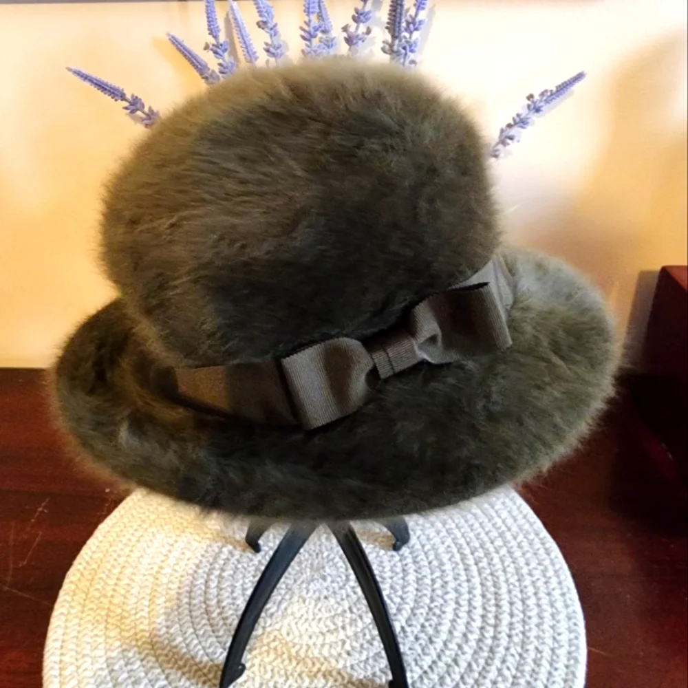 Beautiful Gray Fur Hat ~ Theresa Furgora by Kangol®
